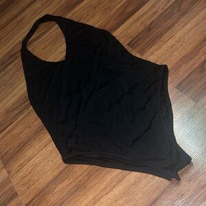 NWOT black bodysuit open back